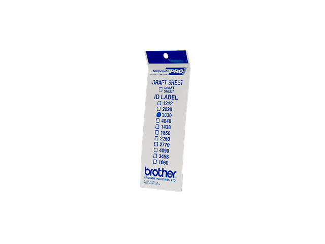 ID3030 BROTHER STAMP LABELS 30x30mm 12pieces/unit black on white