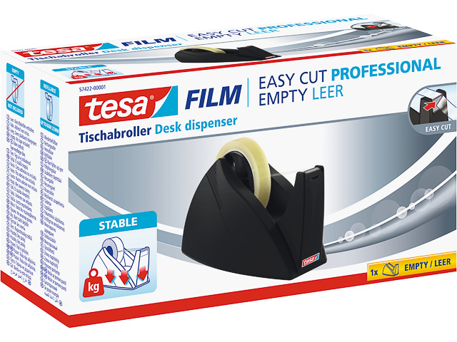 TESA EASY CUT DESK DISPENSER BLACK 57422-00001-02 66mx25mm