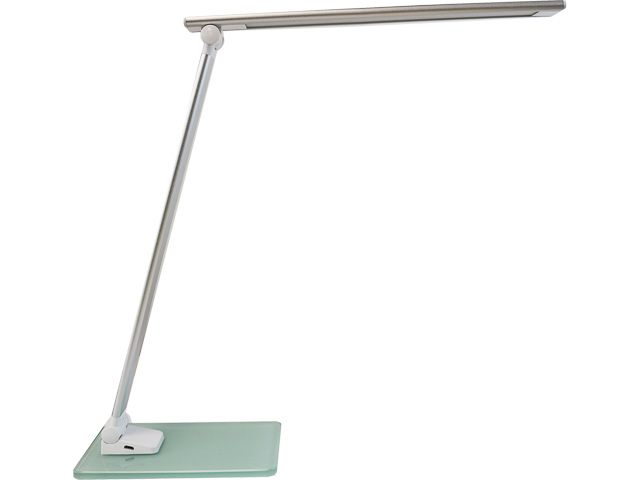 400124478 UNILUX DESK LAMP POPY glass stand night light dimmable white