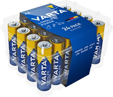 Varta batterij Longlife Power AA, pak van 24 stuks