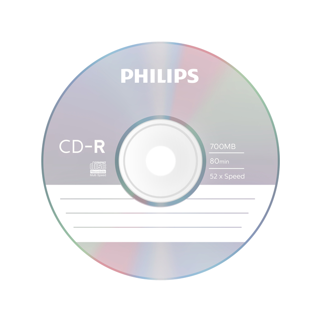 CD-R Philips 80Min 700MB 52x Spindel 25 pièces