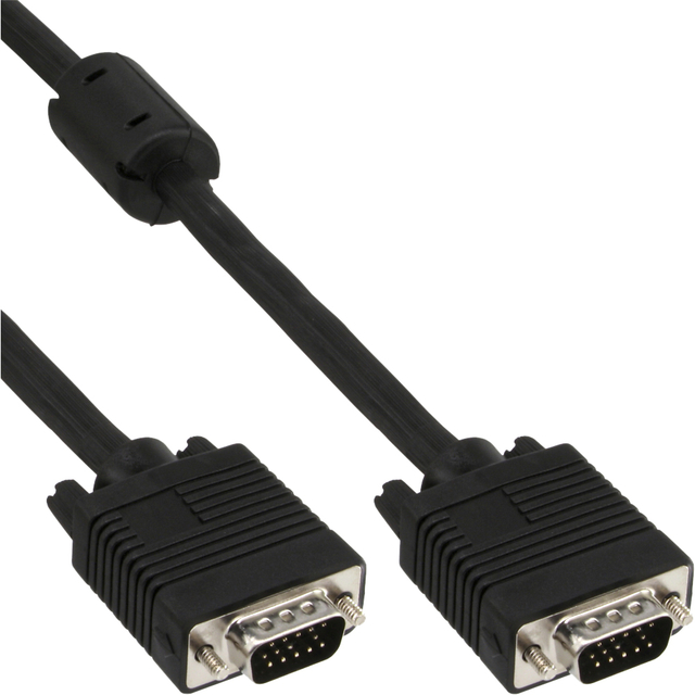 Câble inLine S VGA 15HD M-M 2m noir