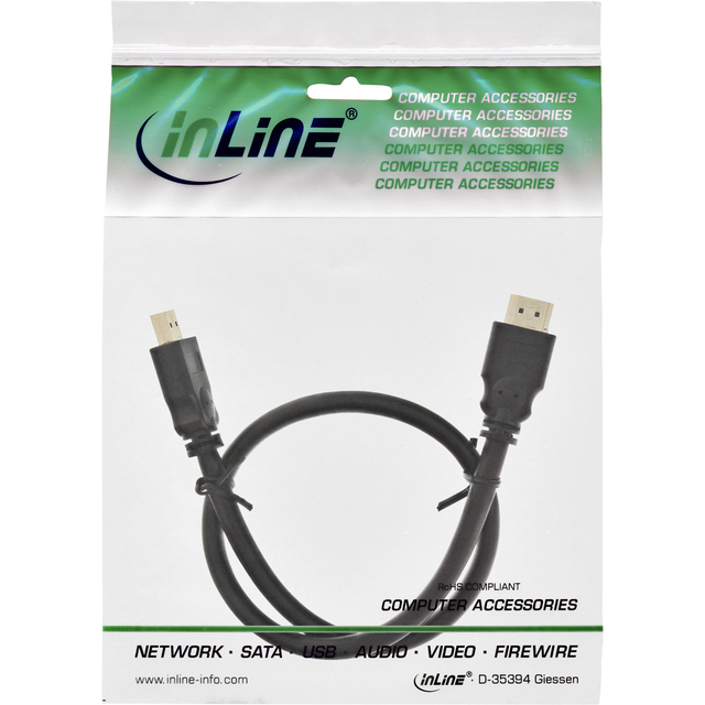 Câble inLine HDMI 1080P Mâle-Mâle 3m noir