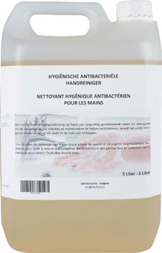 Hygiënische antibacteriële handreiniger, bidon van 5 liter