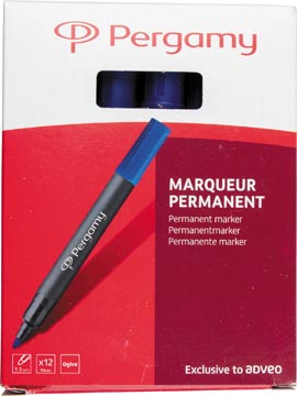 Pergamy permanent marker met ronde punt, blauw