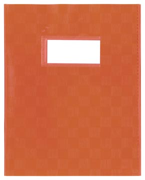 Schriftomslag, ft 16,5 x 21 cm, uit plastiek van 120 micron, oranje