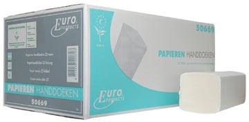 Europroducts papieren handdoeken, Z-vouw, 2-laags, 160 vellen