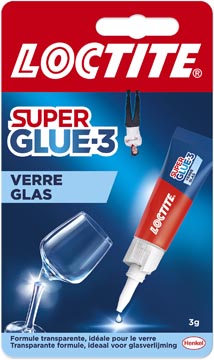 Loctite secondelijm Super Glue Glas, 3 g, op blister
