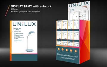 Unilux lampe de bureau Tamy, LED, présentoir de 48 pièces
