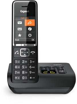 Gigaset Comfort 550A DECT draadloze telefoon met antwoordapparaat, zwart