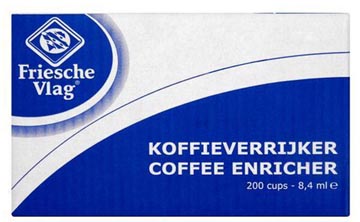 Friesche Vlag koffiemelk, cupjes van 8,4 ml, doos van 200 stuks