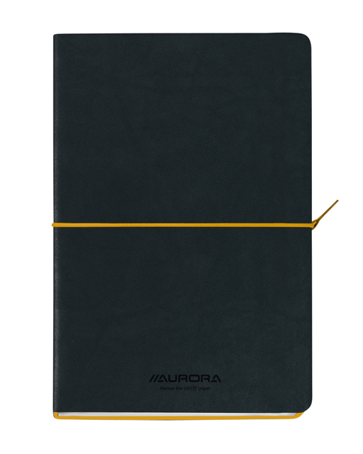 Notitieboek Aurora Tesoro A5 192blz lijn 80gr geel