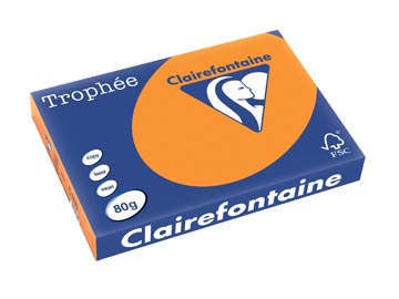 Clairefontaine Trophée Intens A3, 80 g, 500 vel, fluo oranje