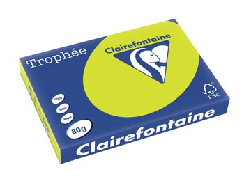 Clairefontaine Trophée Intens A3, 80 g, 500 vel, fluo groen