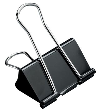 Pergamy clip foldback, 51 mm, noir, boîte de 12 pièces