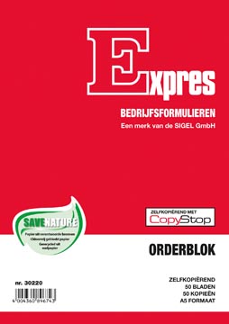Sigel Expres orderblok, ft A5, Nederlandstalig, dupli (50 x 2 vel)