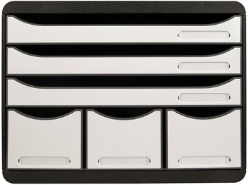 Exacompta bloc à tiroirs Storebox Maxi, noir/blanc