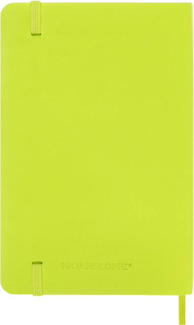 Carnet Moleskine Pocket 90x140mm ligné couverture souple vert citron