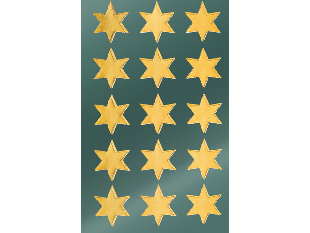 Etiket Z-design Christmas gouden sterren - 2 vel