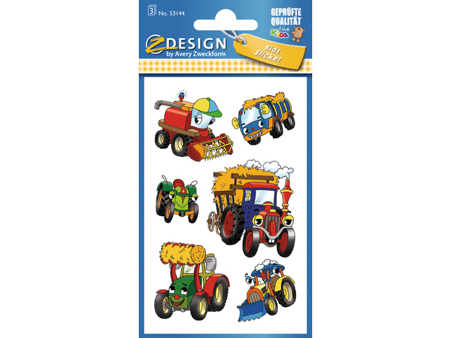 Papieretiket Z-design Kids pakje a 3 vel tractor