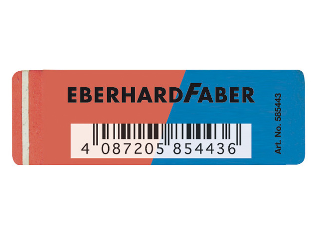 Gum Eberhard Faber inkt/potlood rood/blauw display à 40 stuks