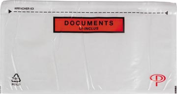 Pergamy pochettes d'expédition document ci-inclus transparent, ft DL: 225 x 115 mm, boîte de 100 pièces