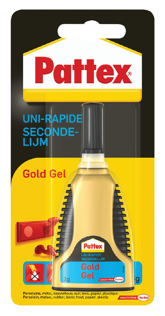 Colle seconde Pattex Gold Gel tube 3g sous blister