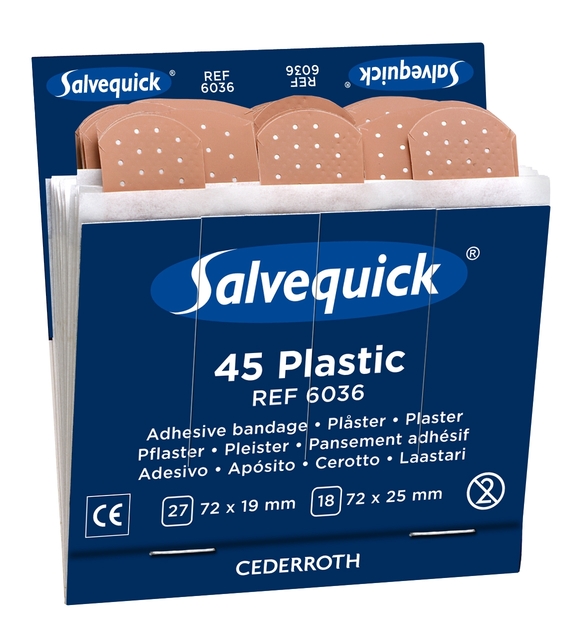 Pansements Salvequick recharge en plastique 6036