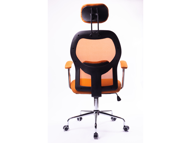 Moderne bureaustoel, Kangaro In hoogte verstelbaar, in oranje/zwarte uitvoering