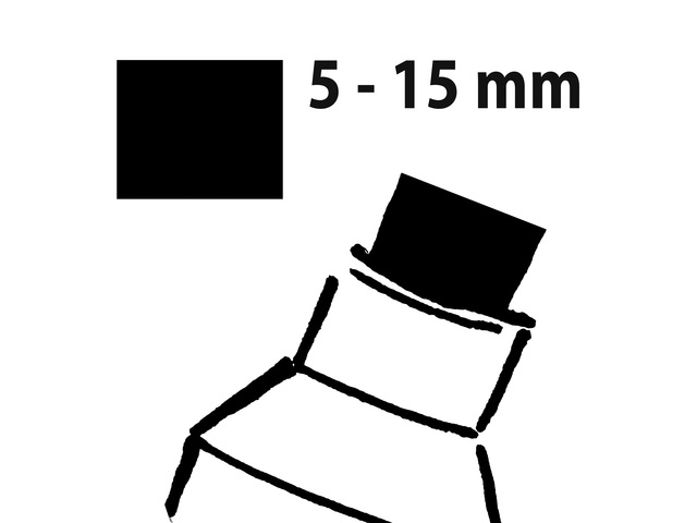 Krijtmarker Sigel 5-15mm afwasbaar zwart
