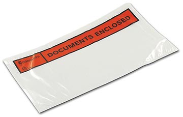 Paklijstenvelop Dokulops A5, ft 225 x 160 mm, doos van 1000 stuks, tekst: documents enclosed