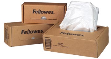 Fellowes opvangzakken van 94 liter voor papiervernietigers, pak van 50 zakken