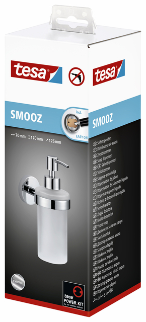 Distributeur savon Tesa Smooz 40323 chrome/verre