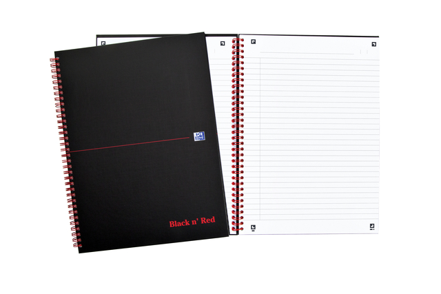 Notitieboek Oxford Black n' Red A4 70v lijn