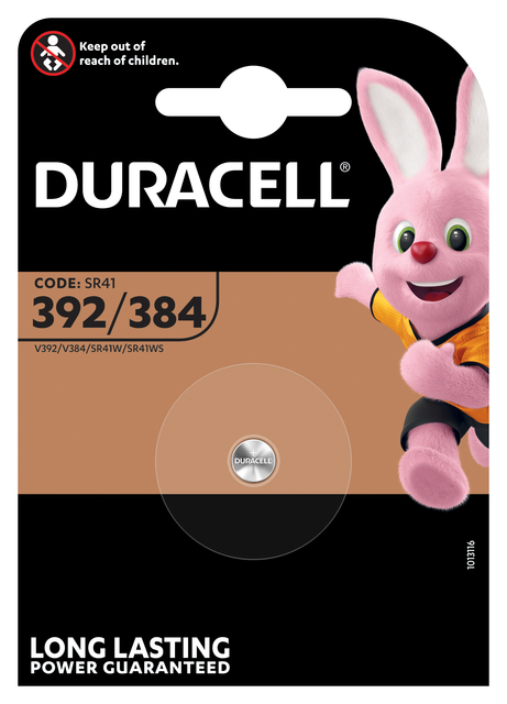 Pile bouton Duracell 392 alcaline Ø7,9mm 1,5V-45mAh