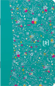 Oxford Floral couverture souple carnet de notes, ft 9 x 14 cm, 30 feuilles, ligné, 4 décors assortis