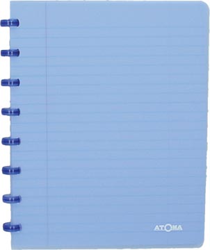 Atoma Trendy schrift, ft A5, 144 bladzijden, gelijnd, transparant blauw