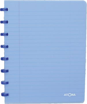 Atoma Trendy schrift, ft A5, 144 bladzijden, geruit 5 mm, transparant blauw