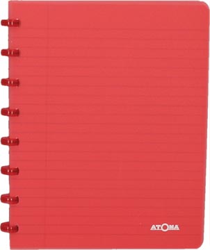 Atoma Trendy cahier, ft A5, 144 pages, quadrillé 5 mm, transparant rood