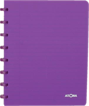 Atoma Trendy schrift, ft A5, 144 bladzijden, commercieel geruit, transparant paars
