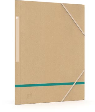 Oxford elastomap Touareg, ft A4, uit karton, naturel en geassorteerde kleuren, pak van 5 stuks