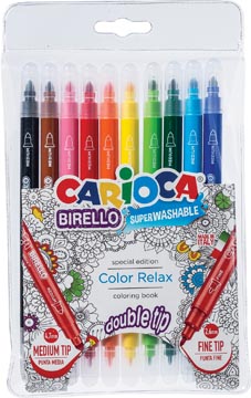 Carioca viltstift Birello Color Relax, etui met 10 stuks