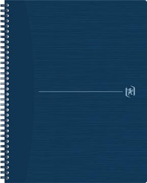 Oxford Origin spiraalschrift, ft A4+, 140 bladzijden, geruit 5 mm, blauw