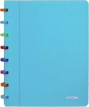 Atoma Tutti Frutti schrift, ft A5, 144 bladzijden, commercieel geruit, transparant turkoois