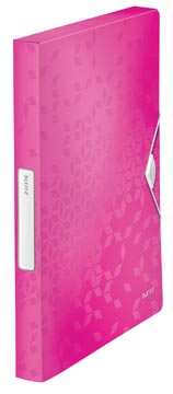Leitz WOW elastobox ft A4, roze