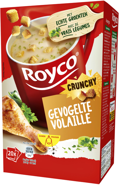 Soupe Royco Crunchy Volaille avec corûtons 20 sachets