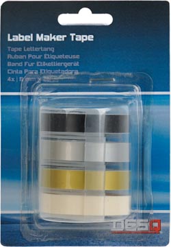 Desq bande d'étiquette 9 mm, traditionnel, blister de 4 couleurs