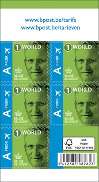 BPost postzegel internationaal, Koning Filip, blister van 50 stuks, prior